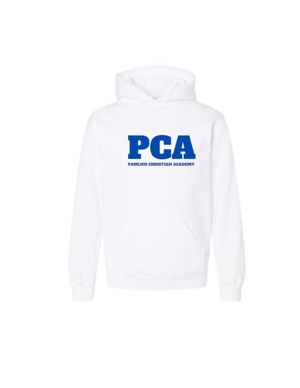 Pamlico Christian Academy Pullover Hoodie 100% Cotton, PCA Text