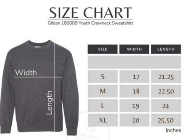 Pamlico Christian Academy size chart